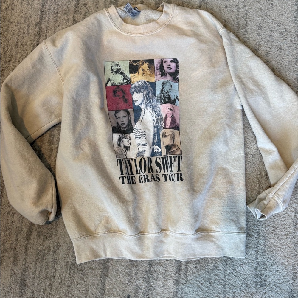 Taylor Swift The Eras Tour Cream Sweater Sz. Medium